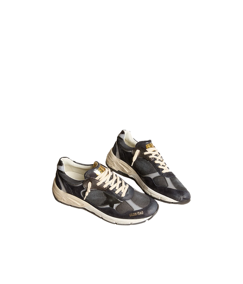 Running Dad Sneakers in Dark Blue, Silver & Black