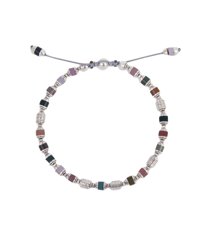 Saguaro Bracelet in Indian Agate & Silver