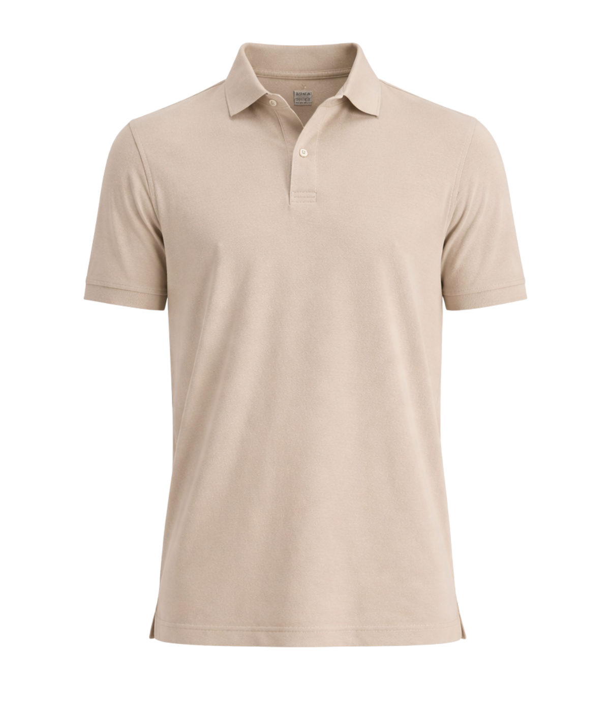 Short Sleeve Polo in Beige