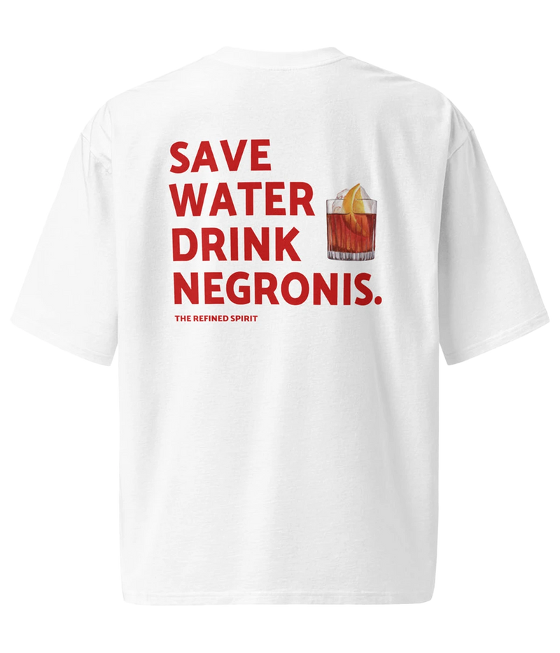 Save Water Drink Negronis Tee in White