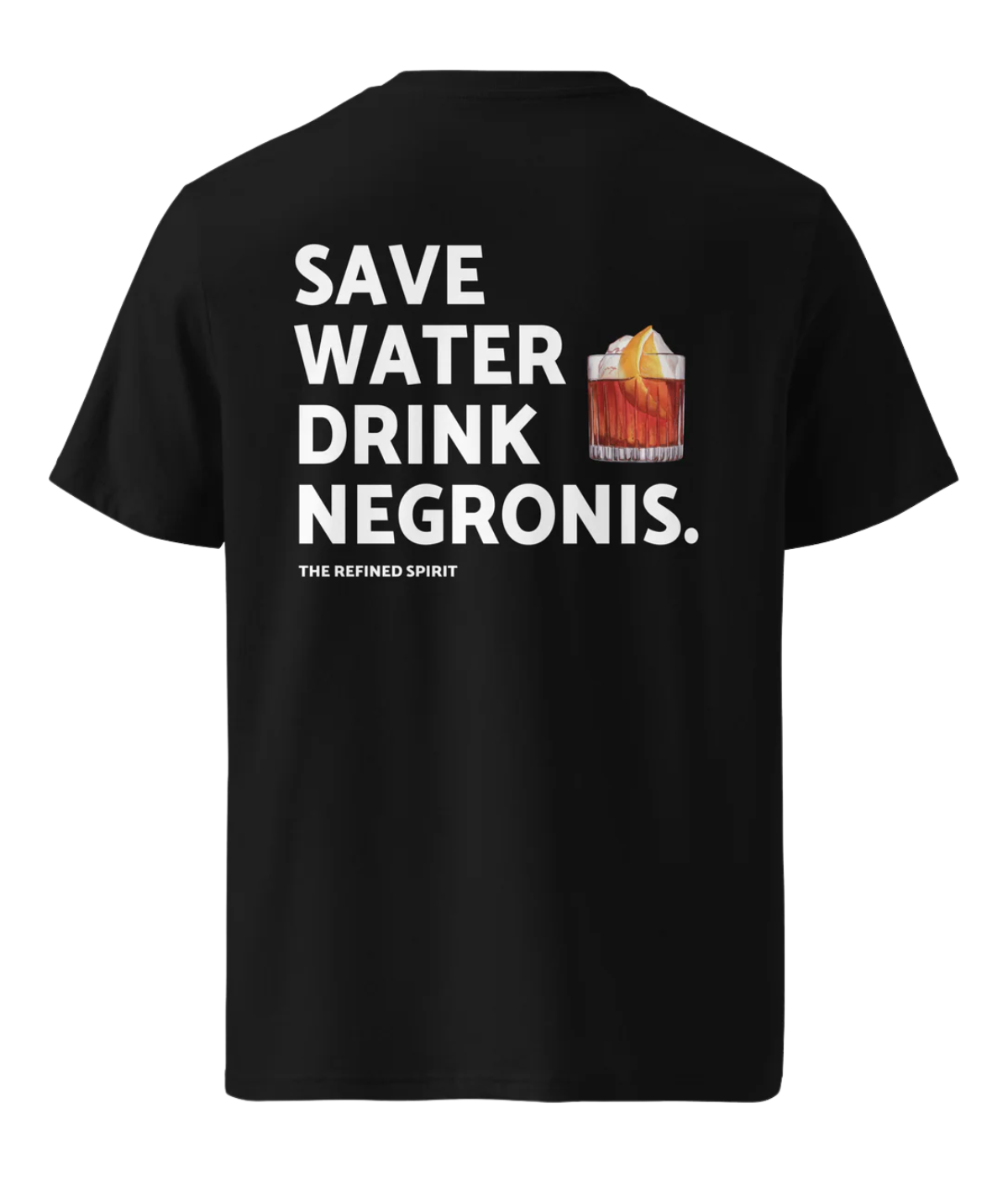 Save Water Drink Negronis Tee in Black