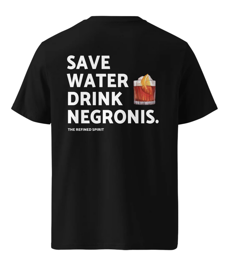 Save Water Drink Negronis Tee in Black
