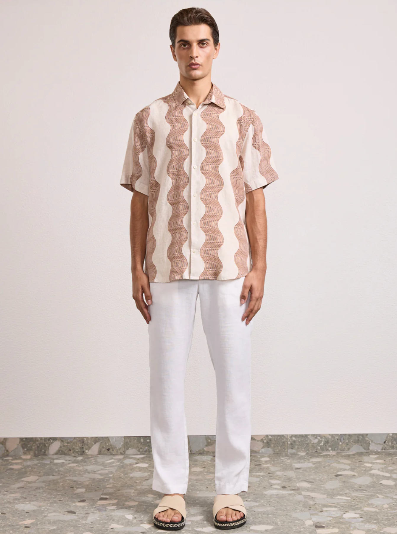 Castro Duo Cabana Short Sleeve Shirt Ecru