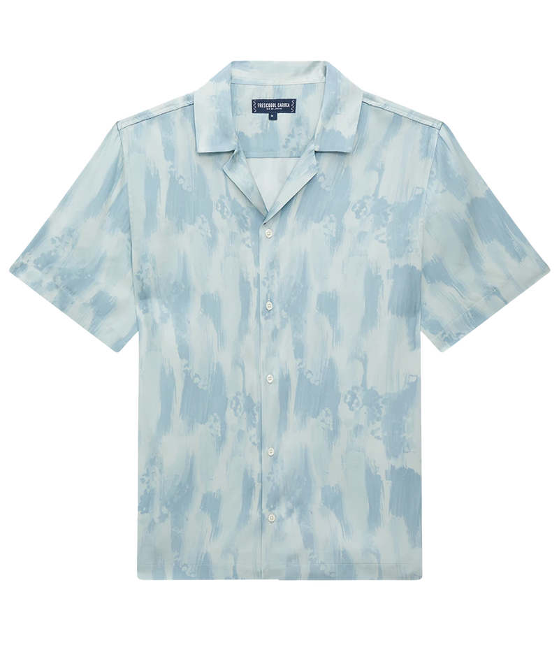Roberto Seascape Print Silk Shirt