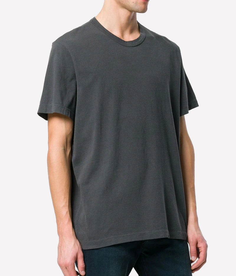 Short Sleeve Crew in Flannel Pigment