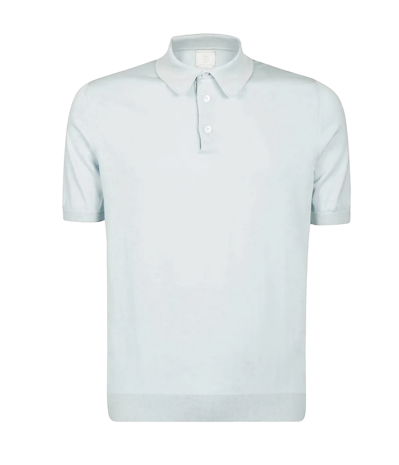 Short Sleeve Polo in Azzurro