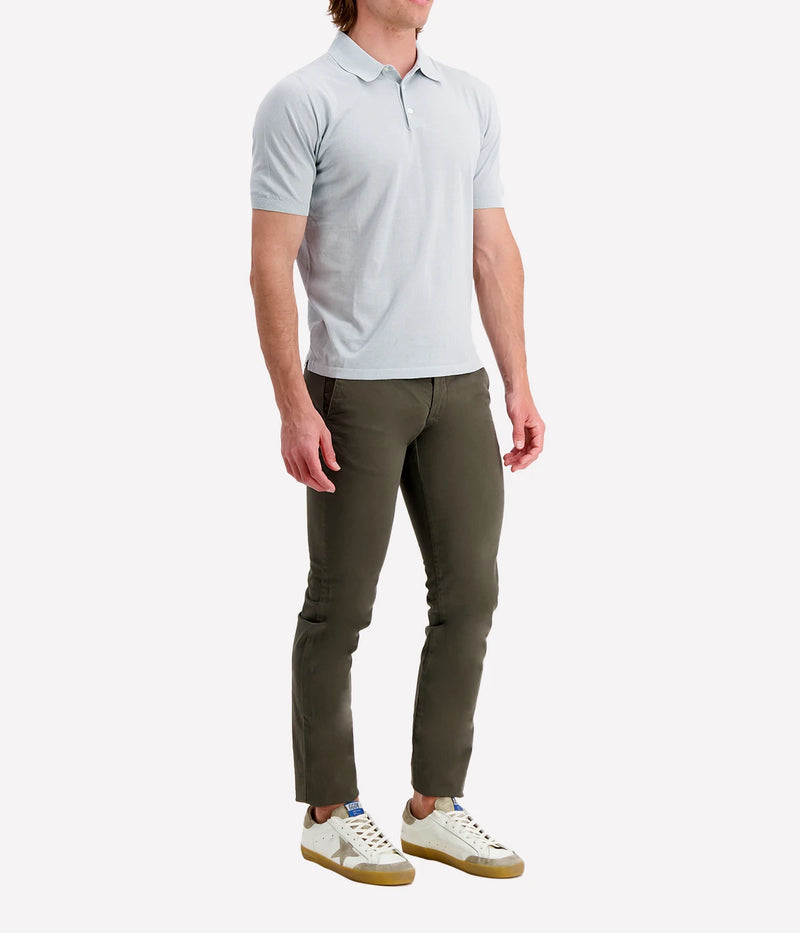 Short Sleeve Polo in Azzurro