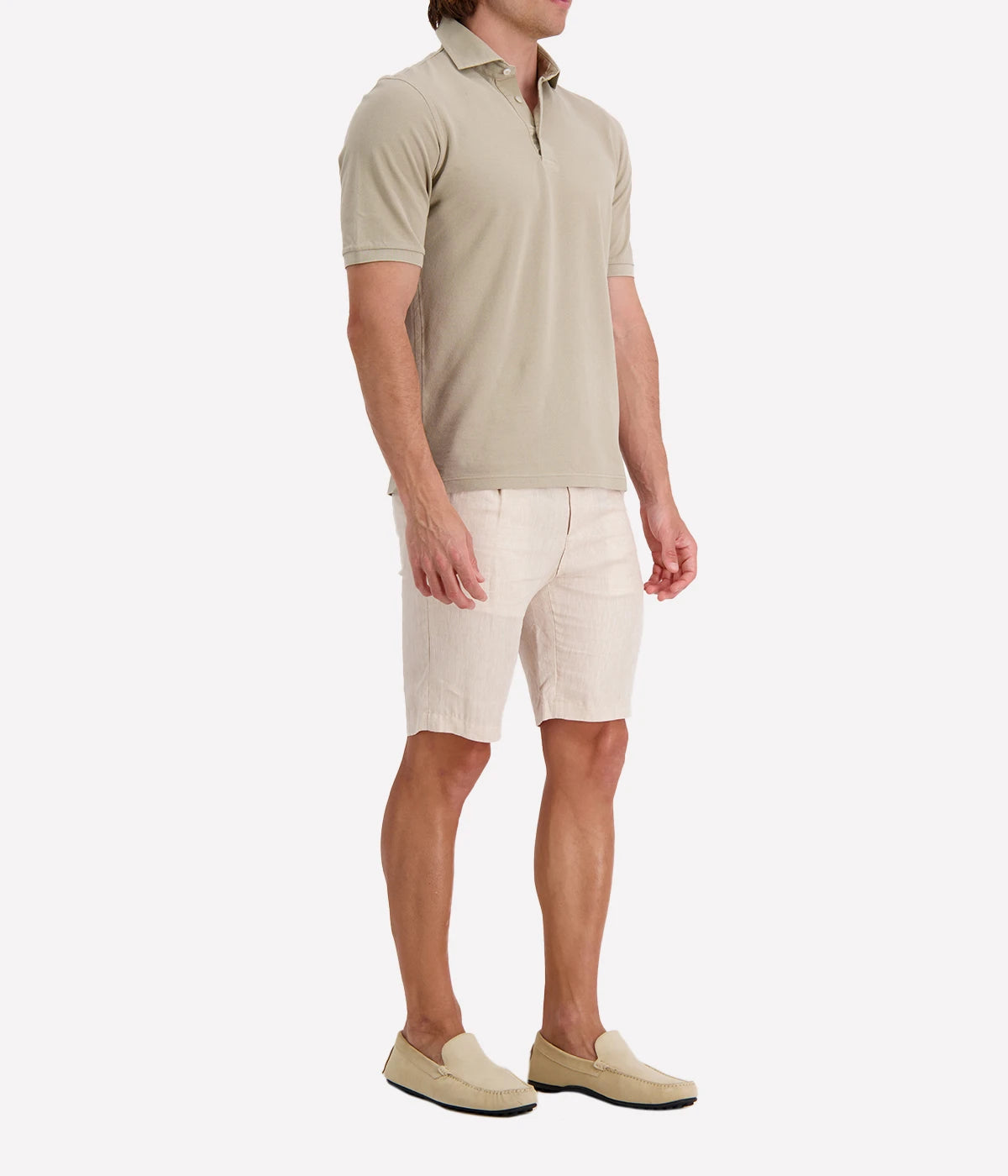 Short Sleeve Polo in Camel