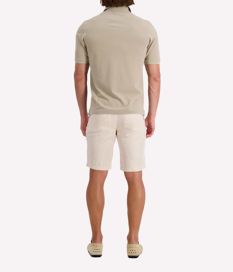 Short Sleeve Polo in Camel