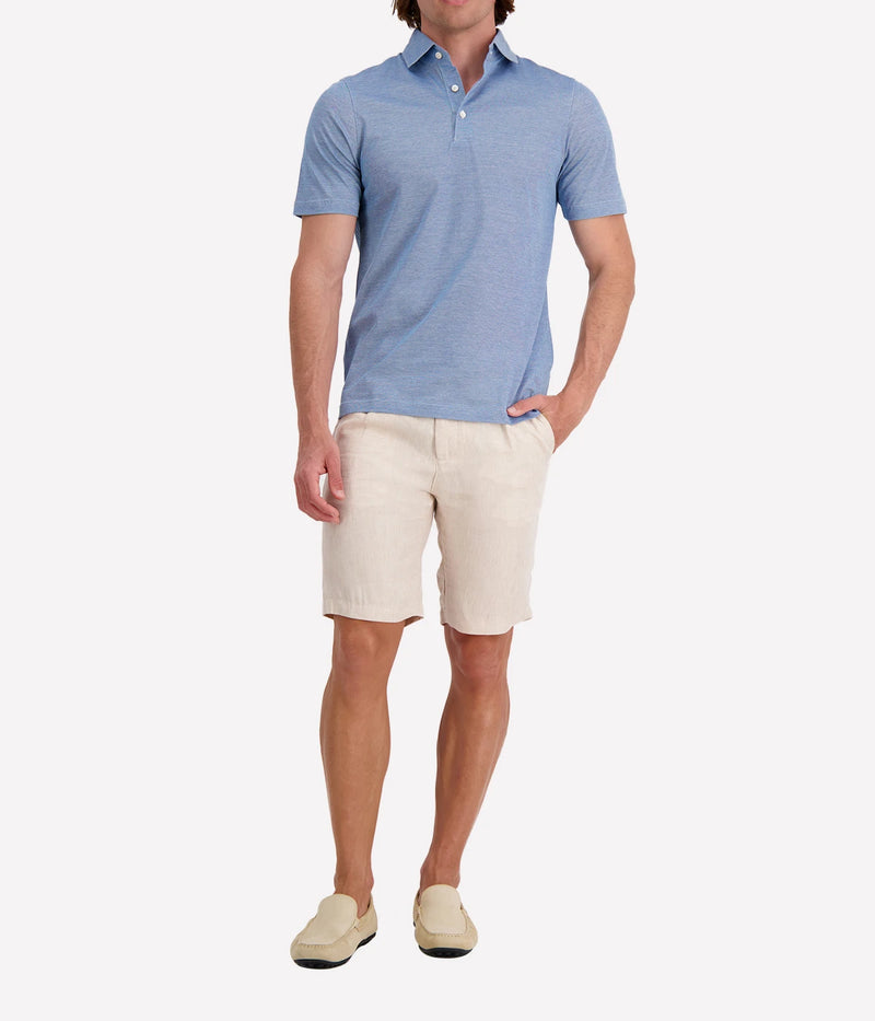 Short Sleeve Polo in Light Blue