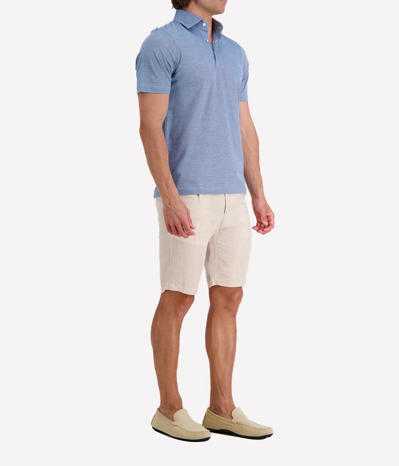 Short Sleeve Polo in Light Blue