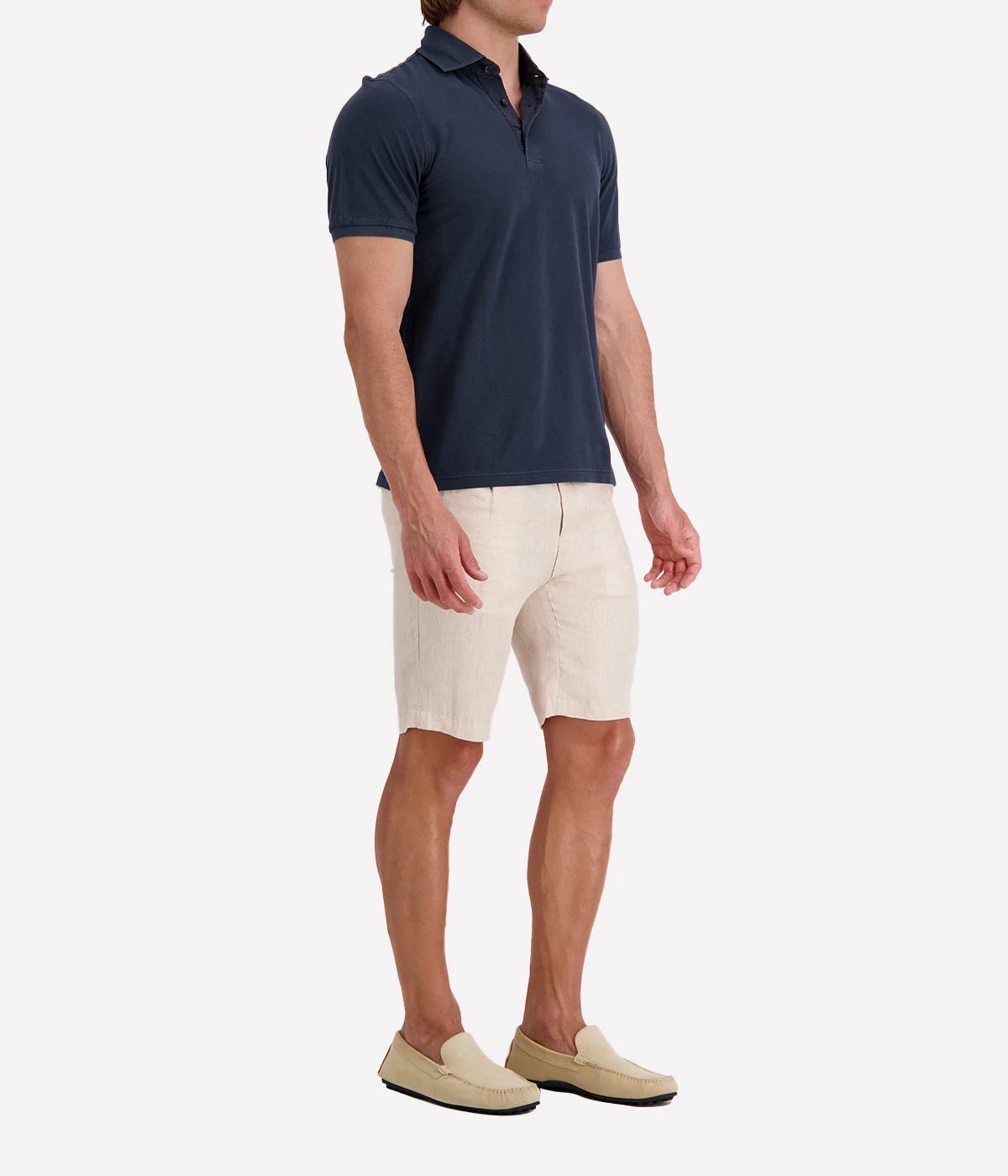 Short Sleeve Polo in Navy Blue