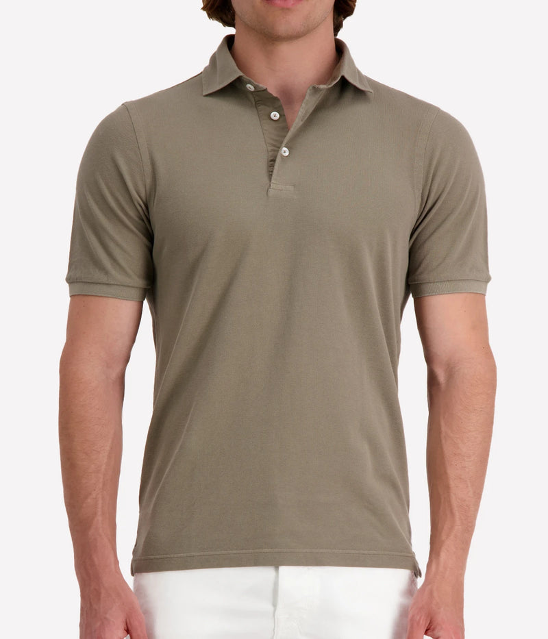 Short Sleeve Polo in Olive