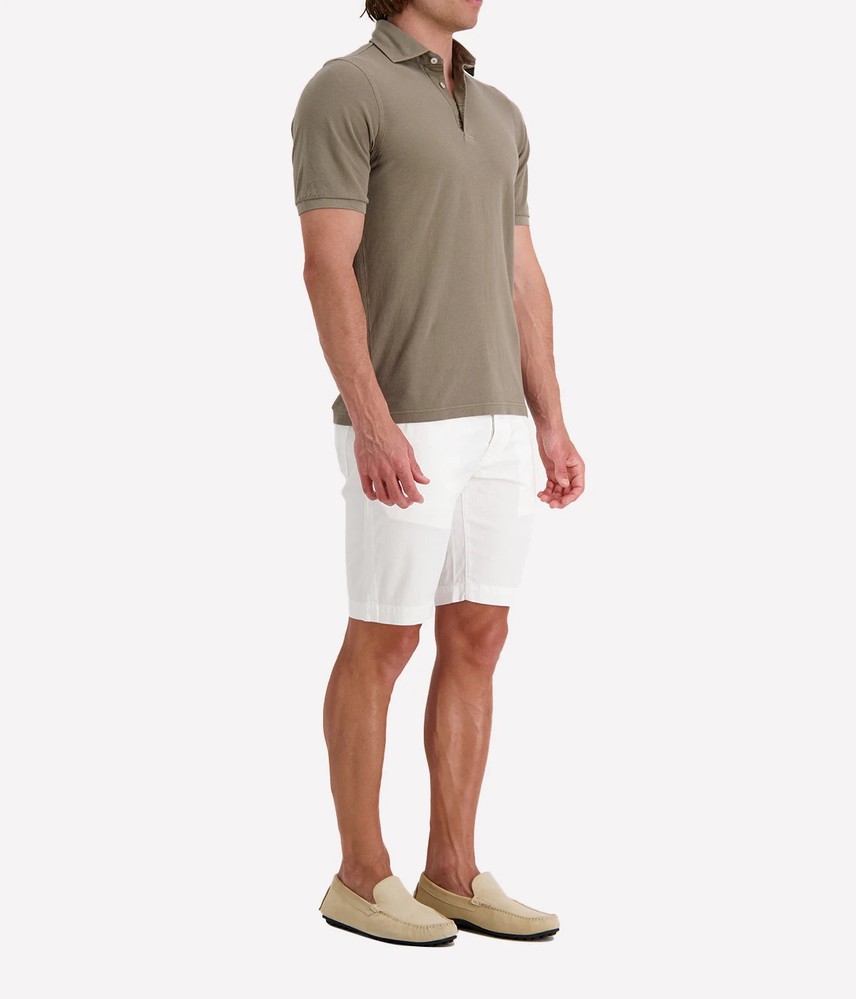 Short Sleeve Polo in Olive
