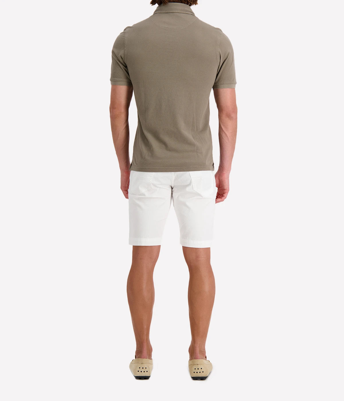 Short Sleeve Polo in Olive