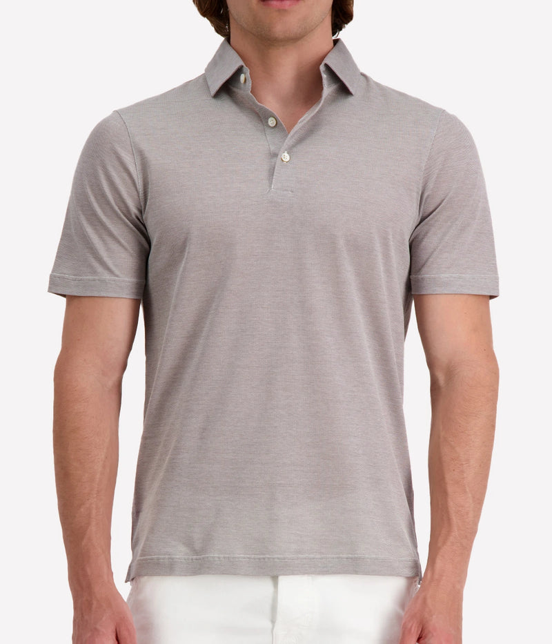 Short Sleeve Polo in Taupe
