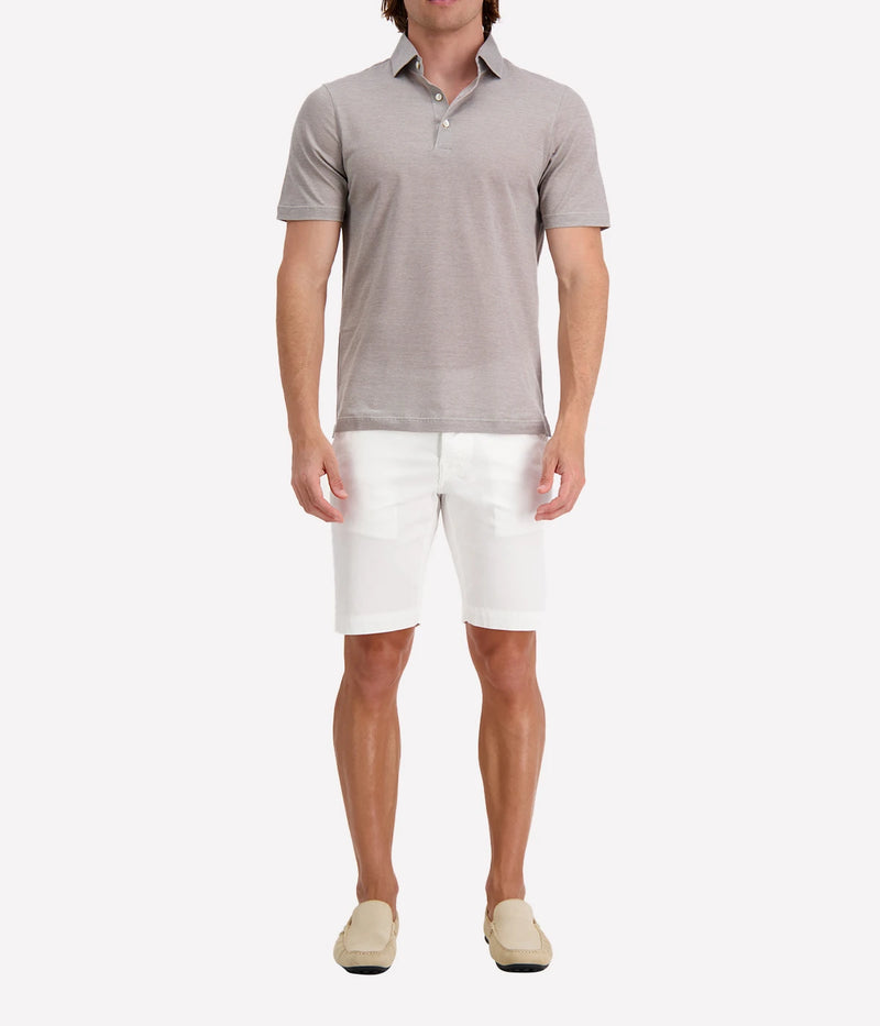 Short Sleeve Polo in Taupe