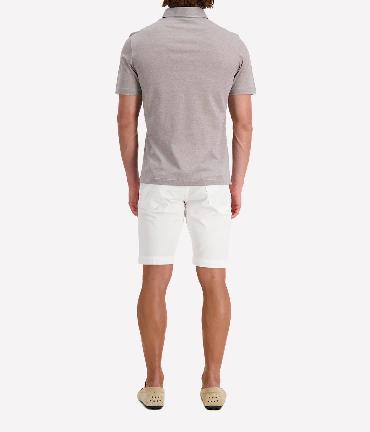 Short Sleeve Polo in Taupe