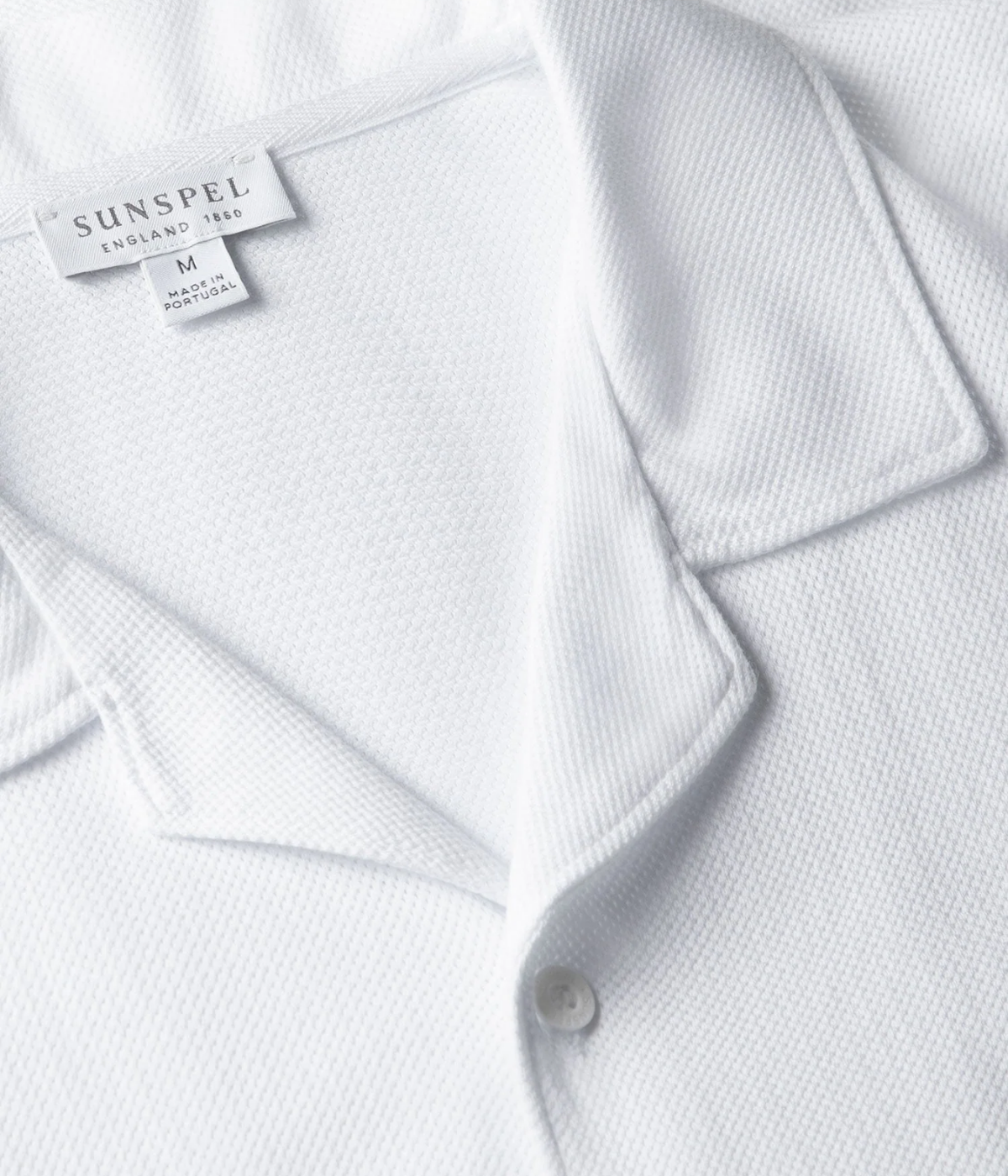Short Sleeve Riviera Camp Collar in White