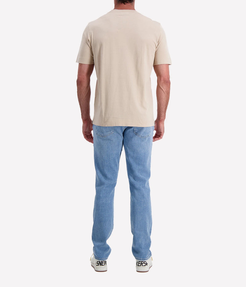Gran Sasso beige short sleeve T-shirt in 100% cotton, featuring a classic crew neck and a soft, breathable finish for effortless everyday wear.