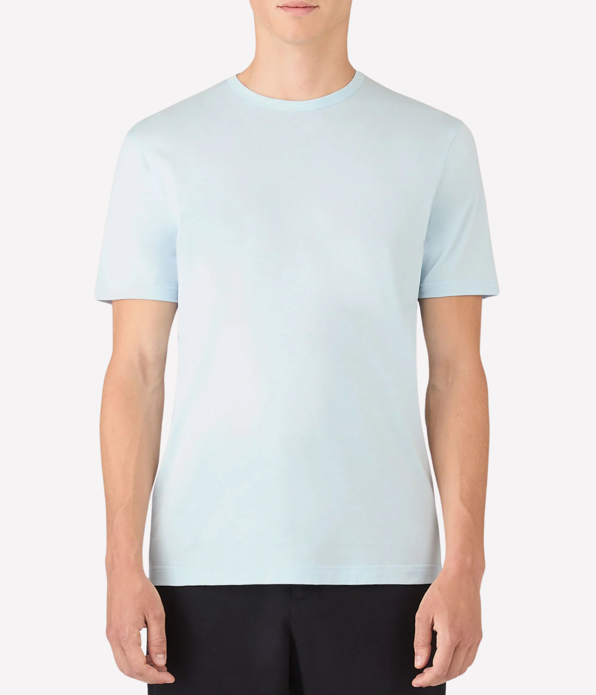 Short Sleeve Crew Neck T-Shirt in Frost Blue