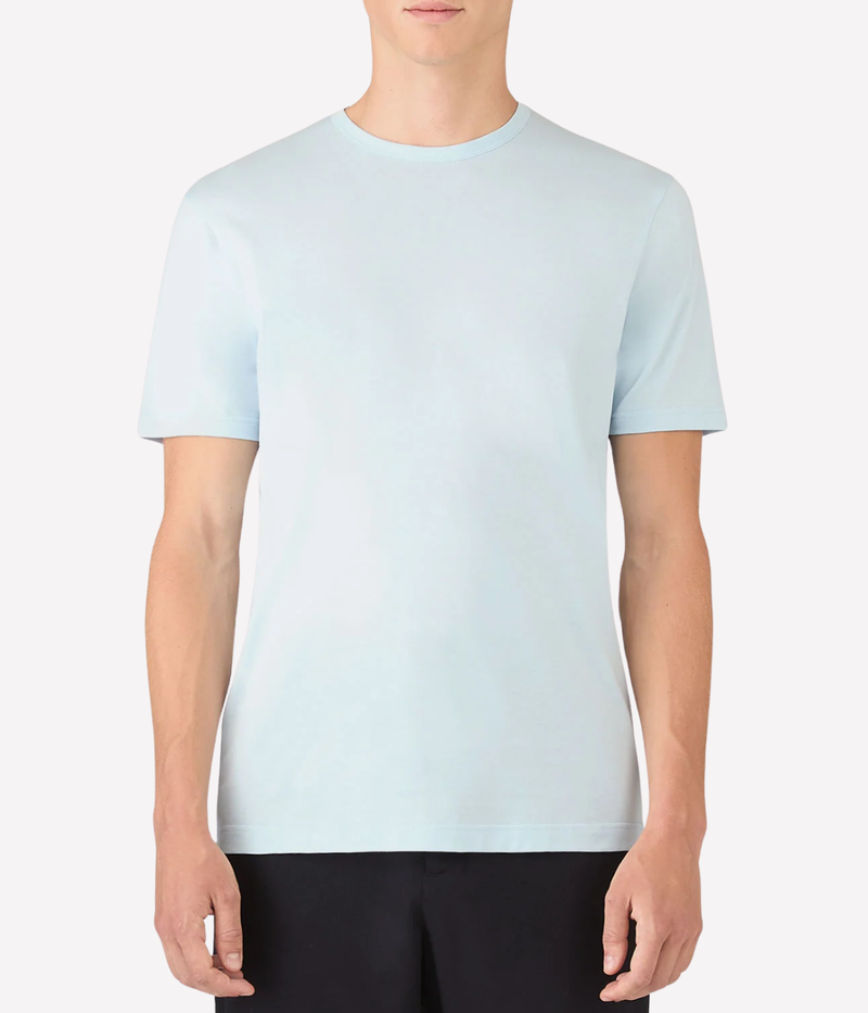 Short Sleeve Crew Neck T-Shirt in Frost Blue