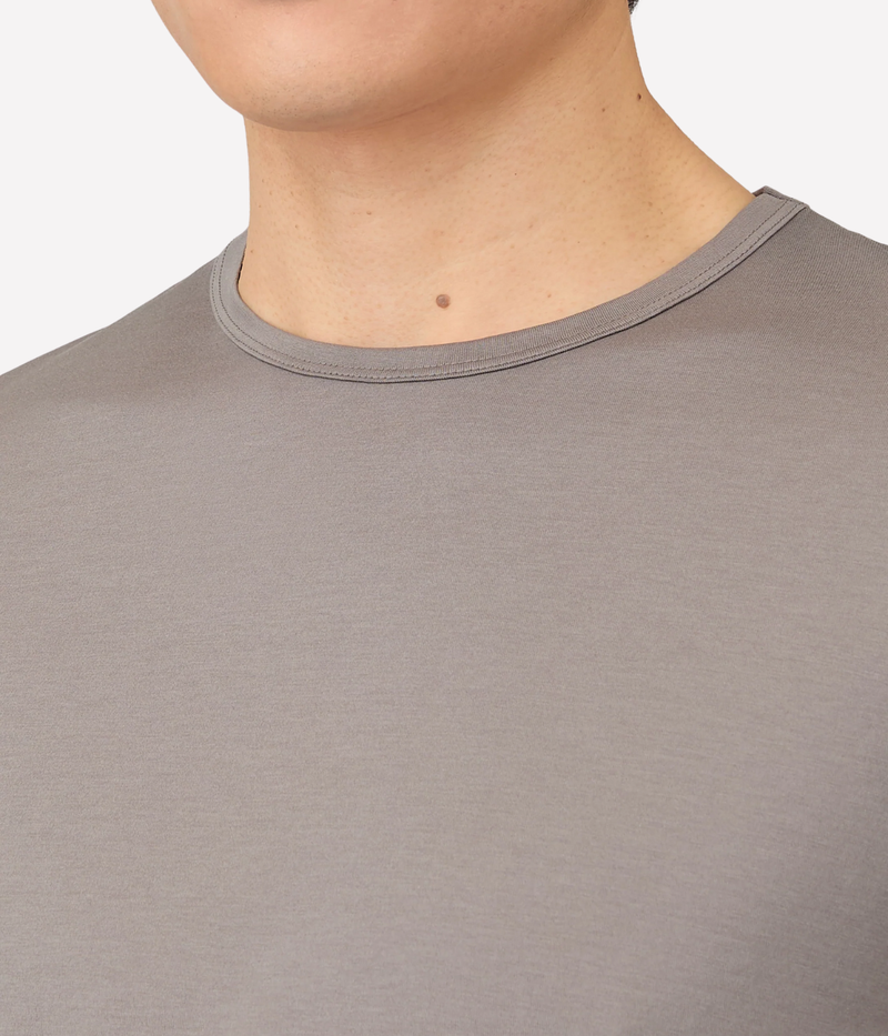 Short Sleeve Crew Neck T-Shirt in Iron Grey