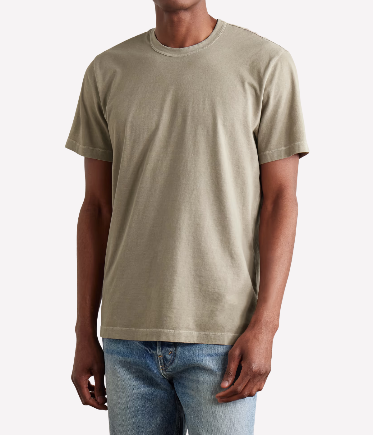 Short Sleeve Crew in Overcast Pigment