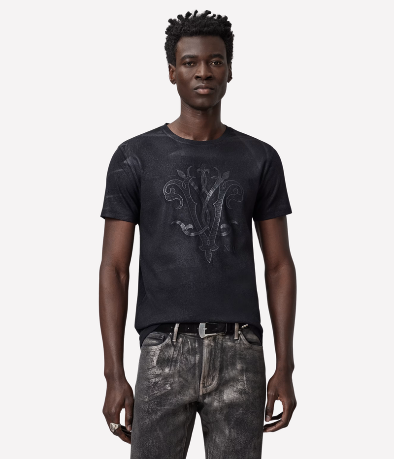 Short Sleeve Crew Tee 25th Anniversary in Black