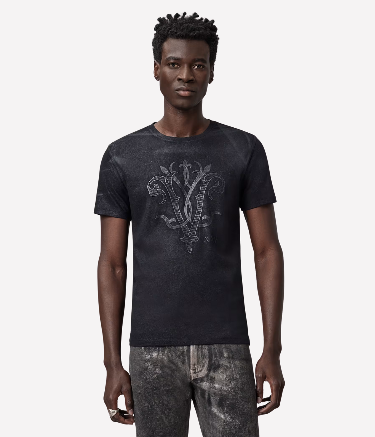 Short Sleeve Crew Tee 25th Anniversary in Black