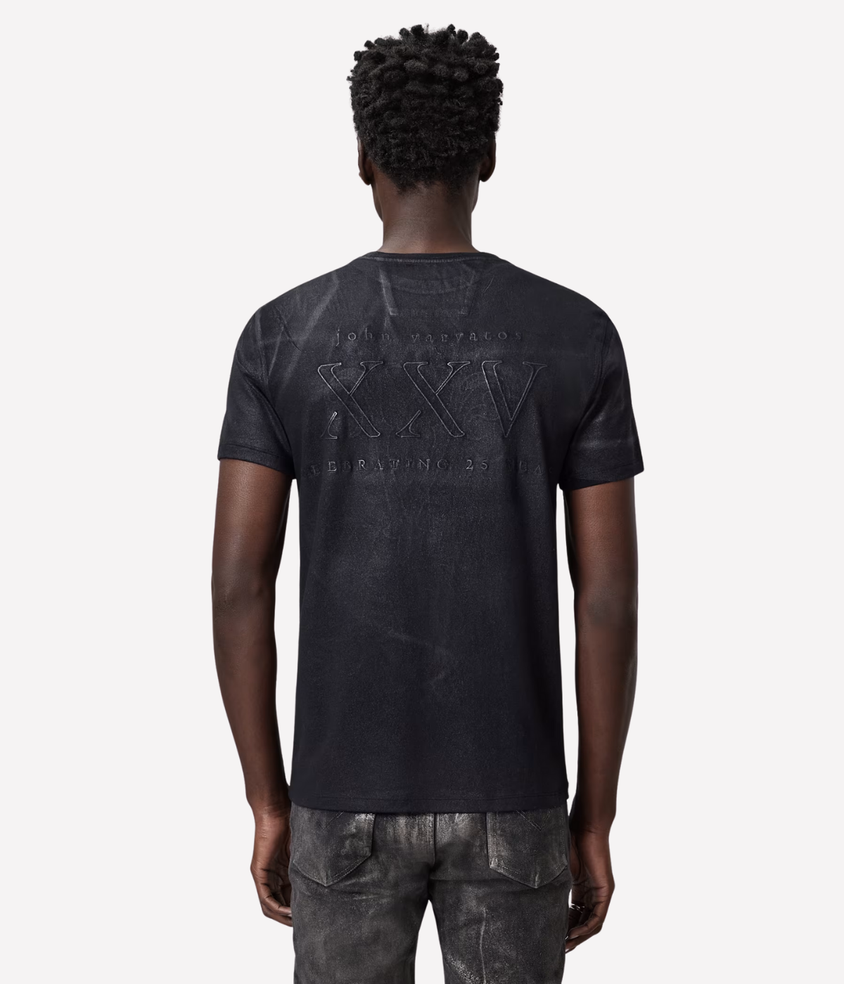 Short Sleeve Crew Tee 25th Anniversary in Black