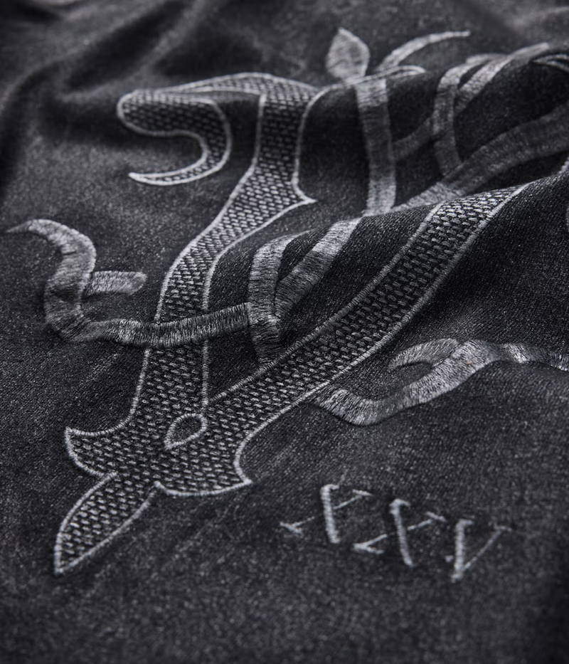 Short Sleeve Crew Tee 25th Anniversary in Black