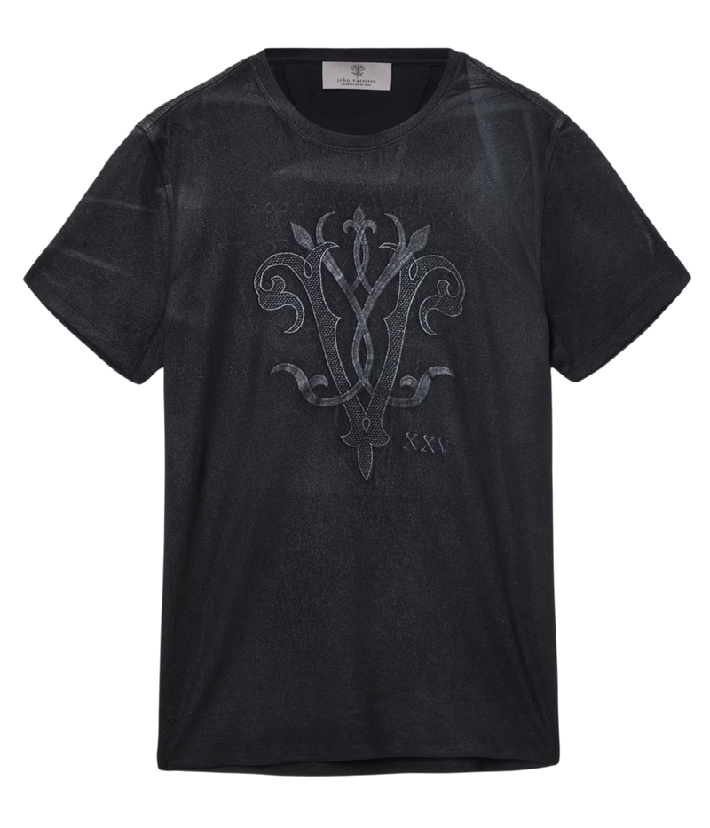Short Sleeve Crew Tee 25th Anniversary in Black