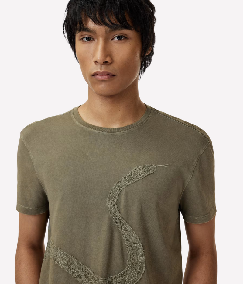 Short Sleeve Crew Tee in Lichen Green
