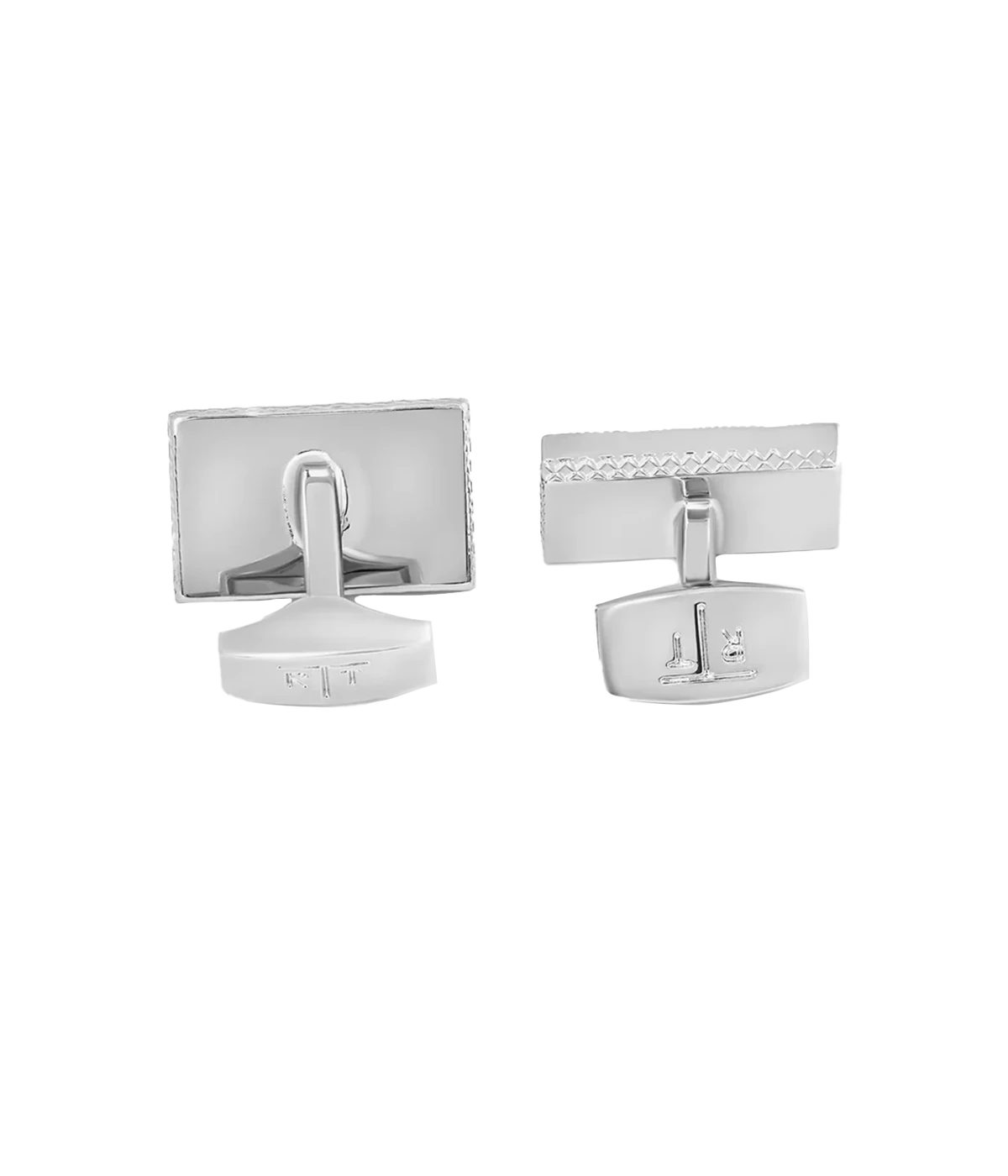 Silver Palladium Zen Garden Cufflinks in Silver