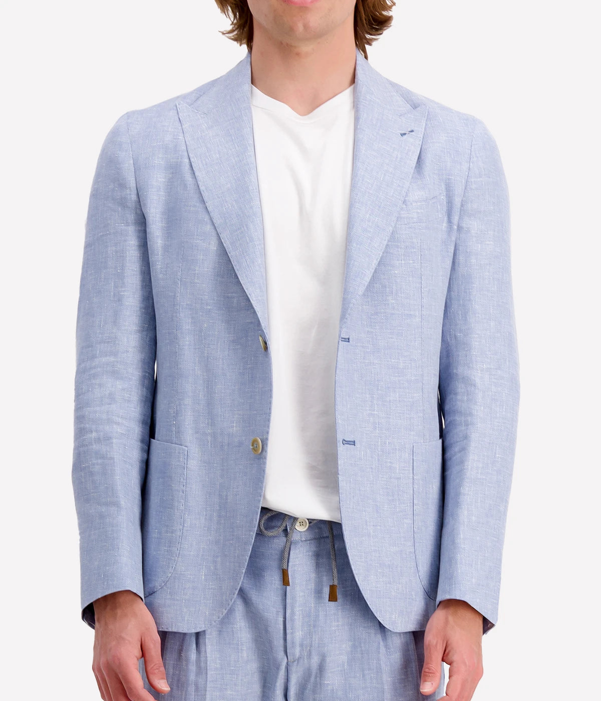 Single Breasted Deconstructed Soft Jacket in Denim