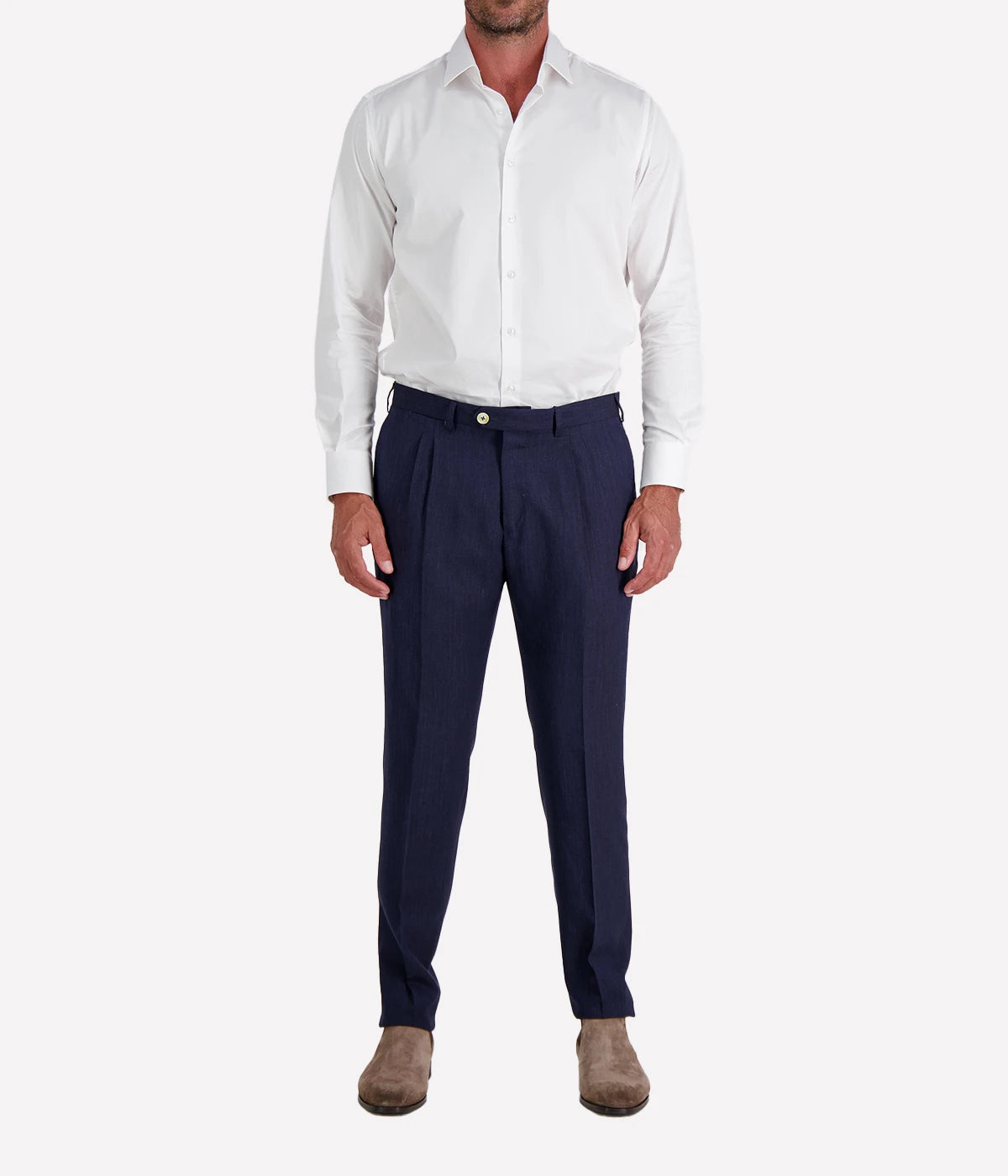 Single Breasted Suit Pant in Blue