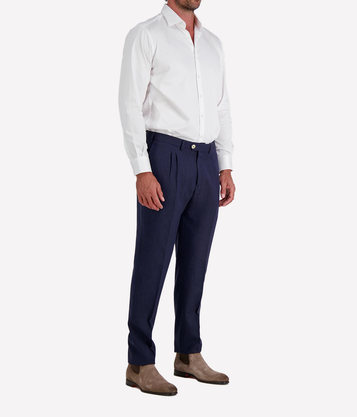 Single Breasted Suit Pant in Blue