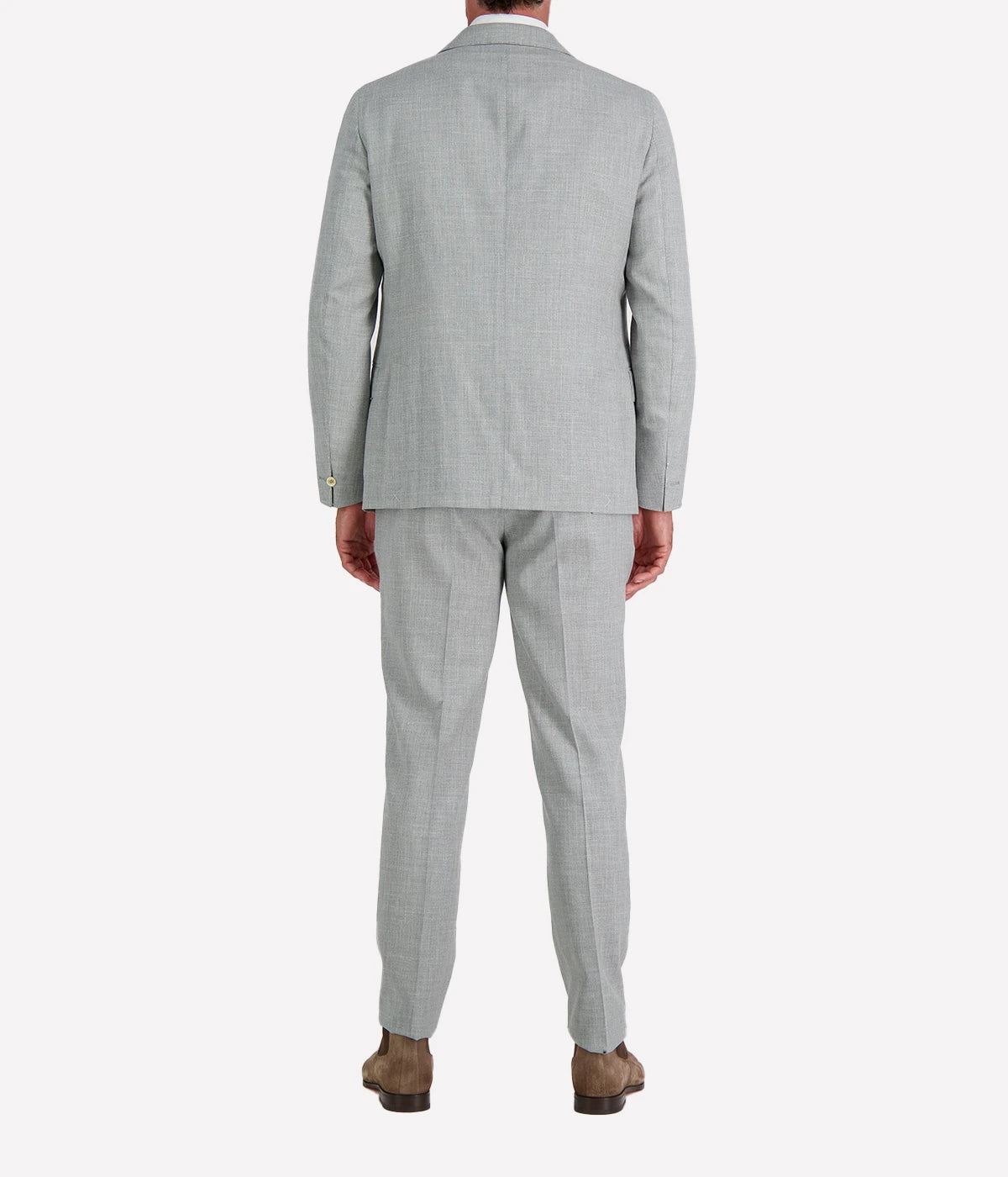 Single Breasted Suit Jacket in Melange Grey