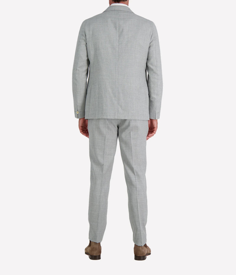 Single Breasted Suit Jacket in Melange Grey