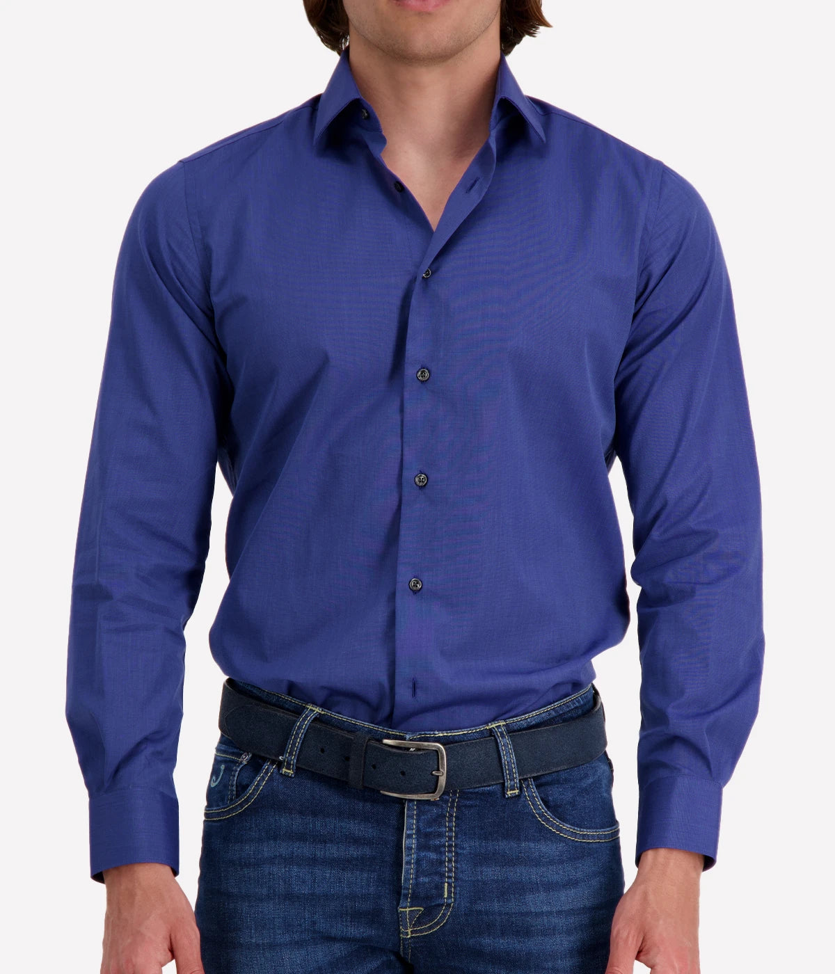 *FINAL SALE* Slim Fit Business Shirt in Navy Blue