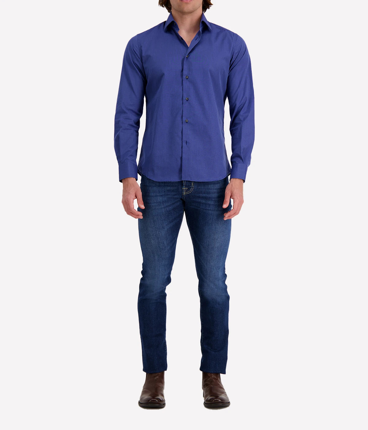 *FINAL SALE* Slim Fit Business Shirt in Navy Blue