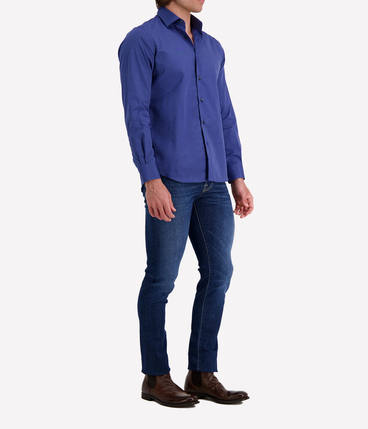 *FINAL SALE* Slim Fit Business Shirt in Navy Blue