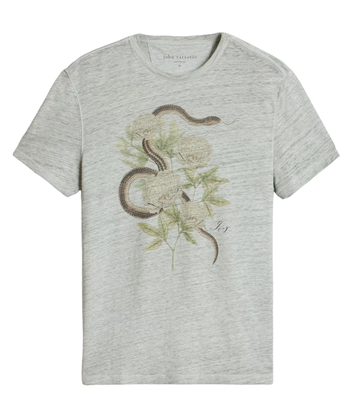 Snake Floral Crew in Smoked Pearl Grey