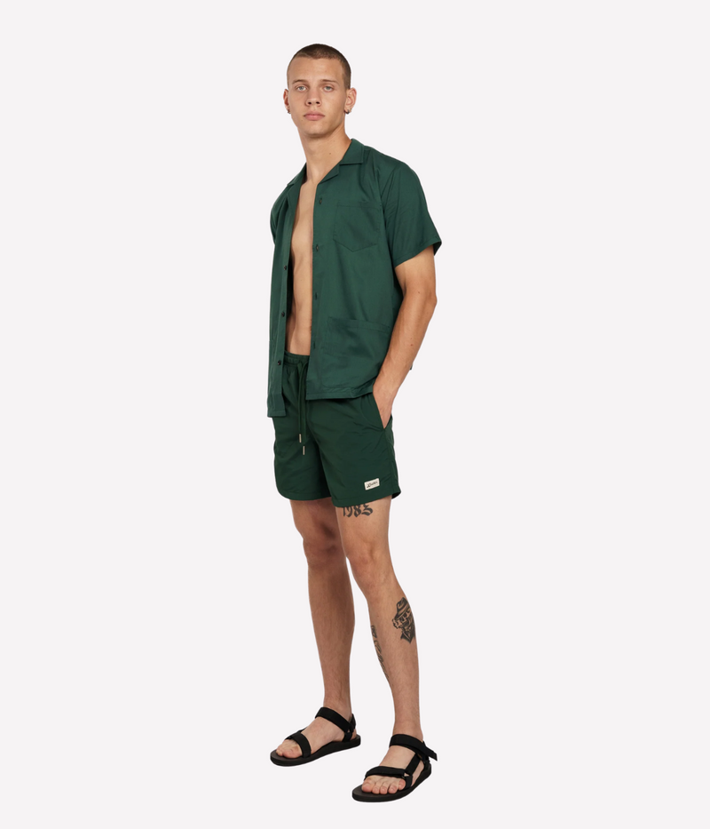 Solid Swim Trunk in Pine