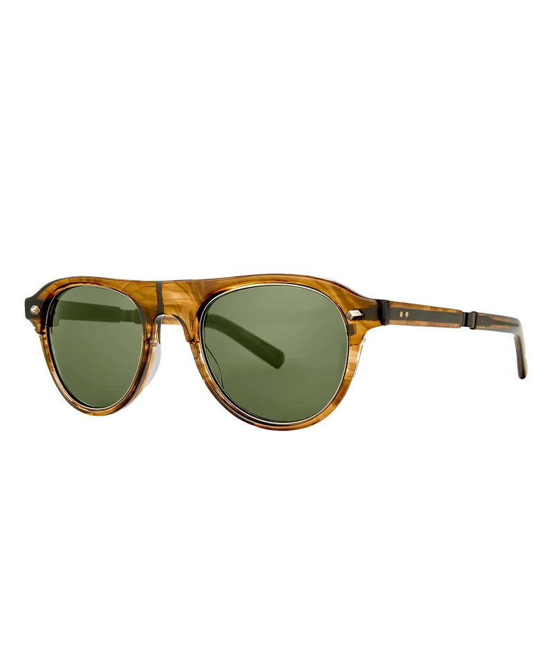 Stahl Sun 49 Sunglasses in Marbled Gold & Green