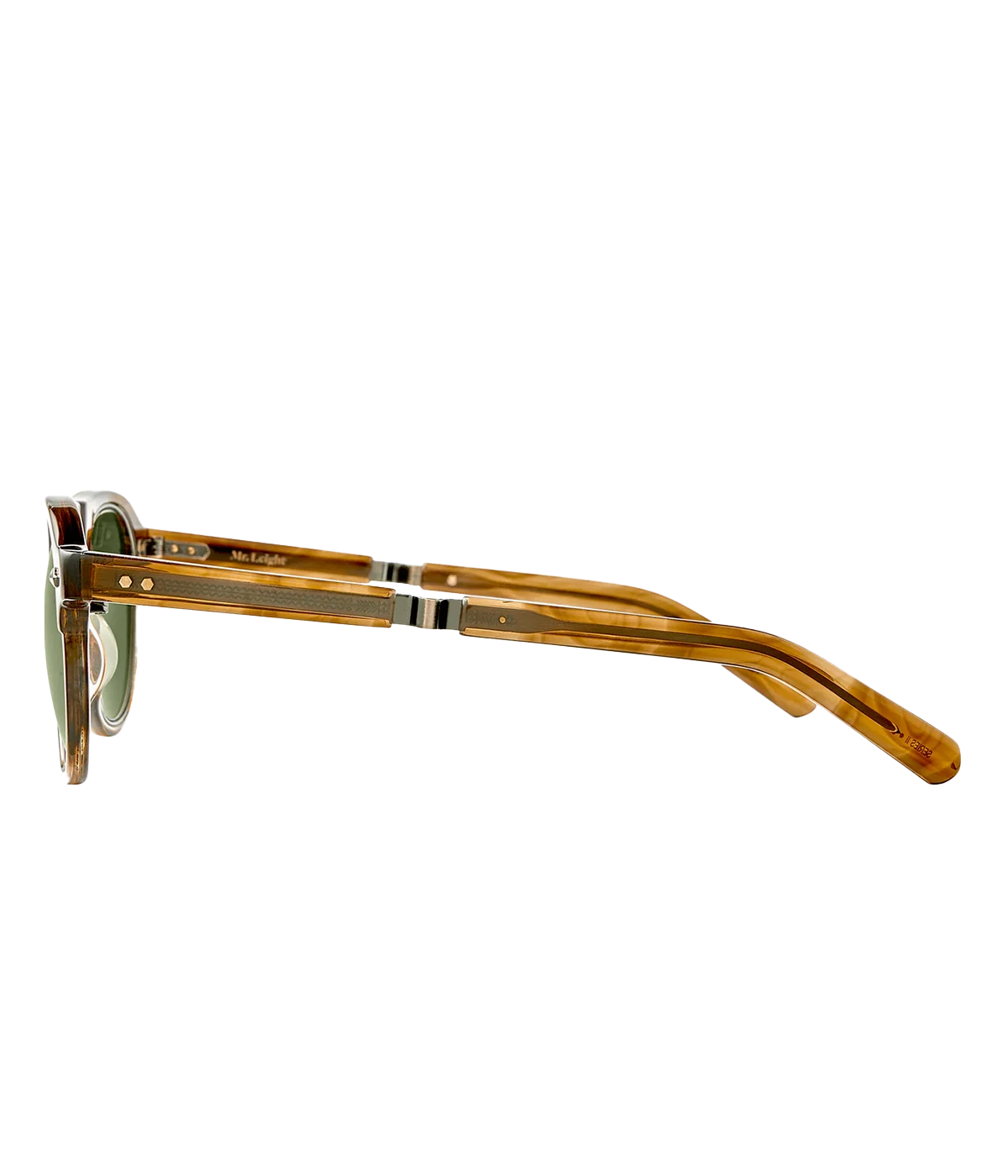 Stahl Sun 49 Sunglasses in Marbled Gold & Green