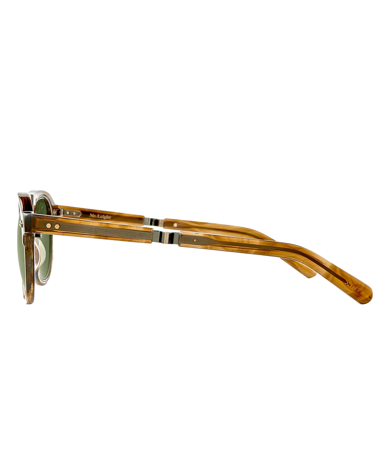 Stahl Sun 49 Sunglasses in Marbled Gold & Green