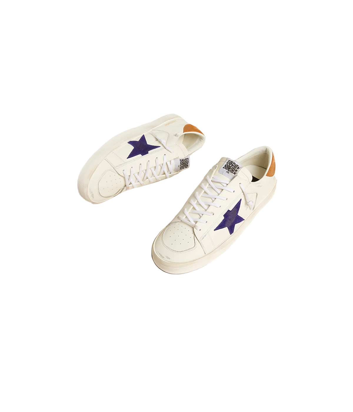 Stardan Sneaker in White, Deep Blue & Cathay Spice