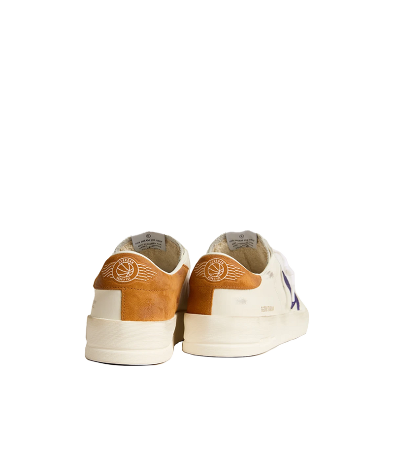 Stardan Sneaker in White, Deep Blue & Cathay Spice